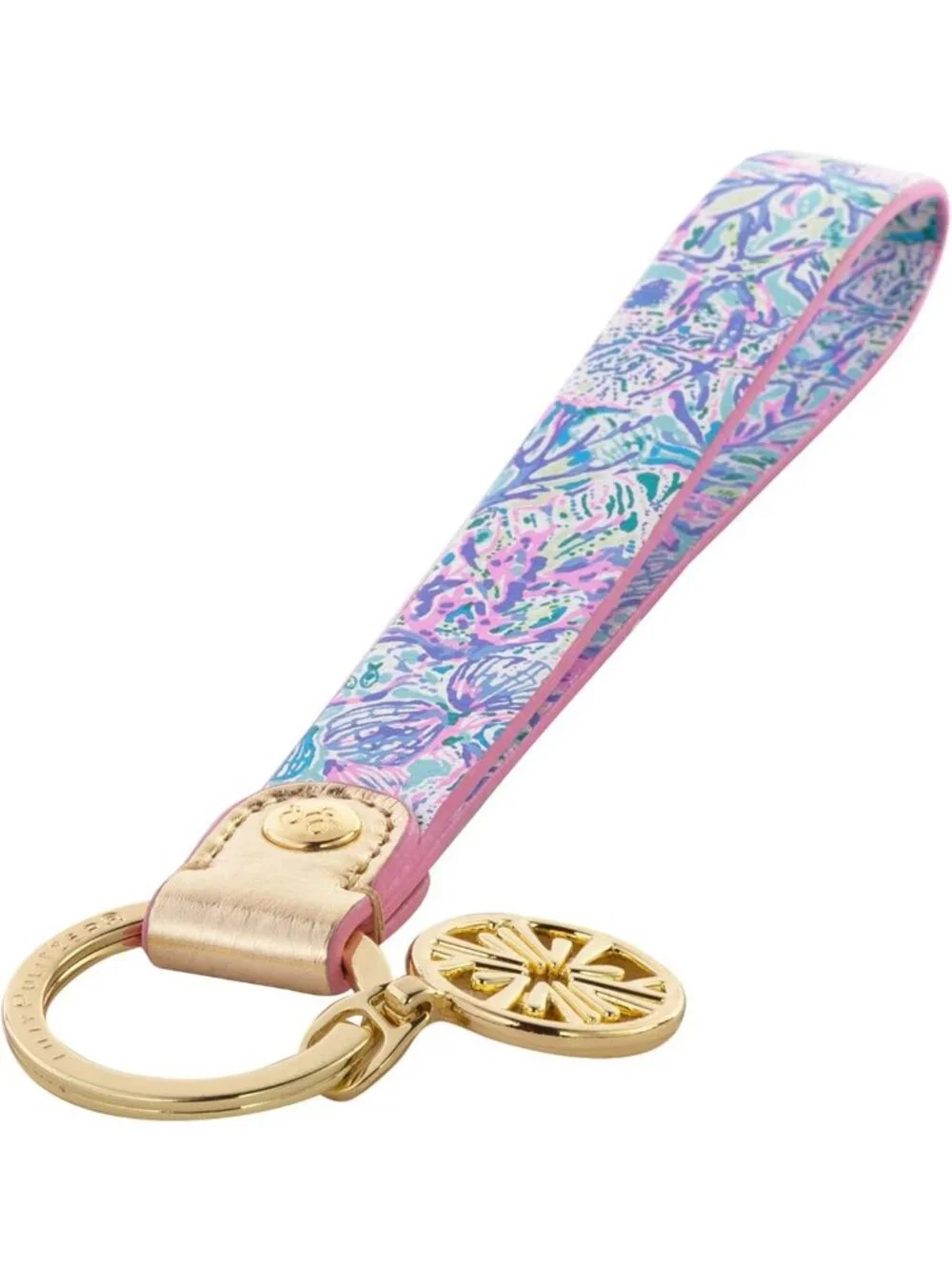 Stylish Durable Leatherette Wristlet Keychain with Metal Ring - Cute Accessory